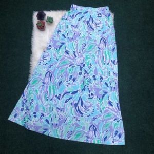 Lilly Pulitzer Nola Maxi Skirt Lilac Nice Ink XS
